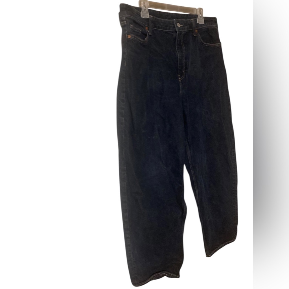 H&M &Denim Barrel Jeans Women’s 18 Loose Fit High Waist Dark Wash 100% Cotton - Picture 16 of 16